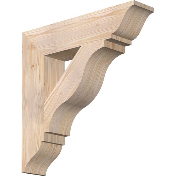 Ekena Millwork Funston Traditional Smooth Bracket, Douglas Fir, 5 1/2"W x 26"D x 26"H BKT06X26X26FST01SDF - main